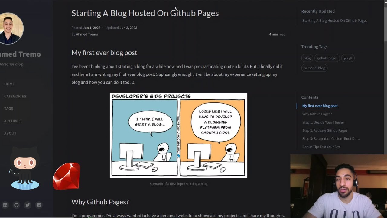 Un blog Jekyll con tema Chirpy ospitato su GitHub Pages